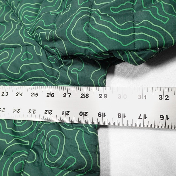 DULUTH ALASKAN HARD GEAR Mens 2XL Green Topographic Print Full Zip Puffer Jacket - Picture 6 of 7